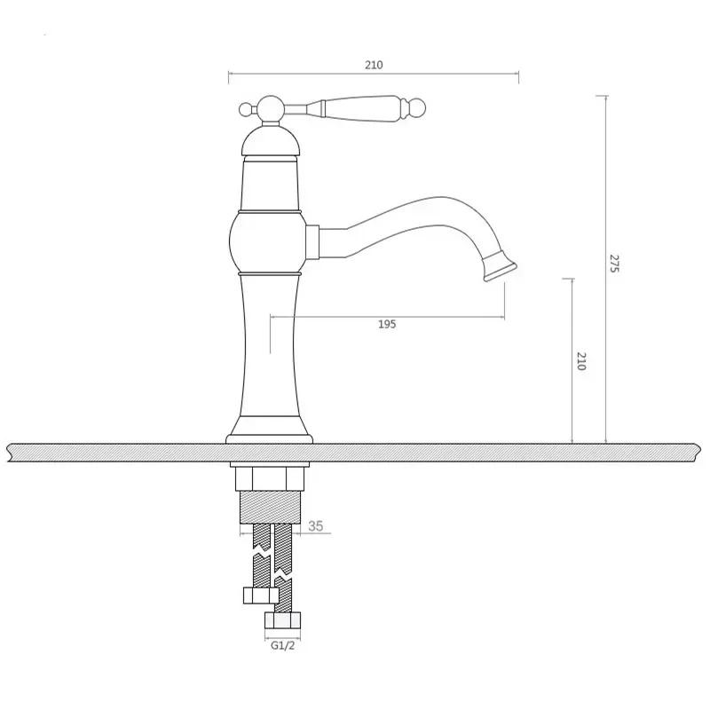 Antique Retro Faucet Bathroom Basin Taps Hot and Cold Rotatable Water Taps Ceramic Bathroom Sink Faucet Torneiras do banheiro