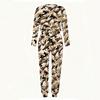 Women Long Sleeve Loose Blouse And Elastic Waist Straight Trousers Two Piece Soft Leisure Clothing