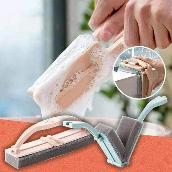 

Кухонная многофункциональная губка для окон, складная ручка, щетка для чистки стеклянной плитки, инструмент