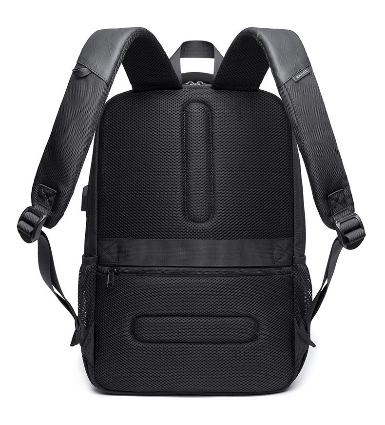 Bange Men's Backpack: Large Capacity, Breathable, Casual Laptop Bag with USB for Students