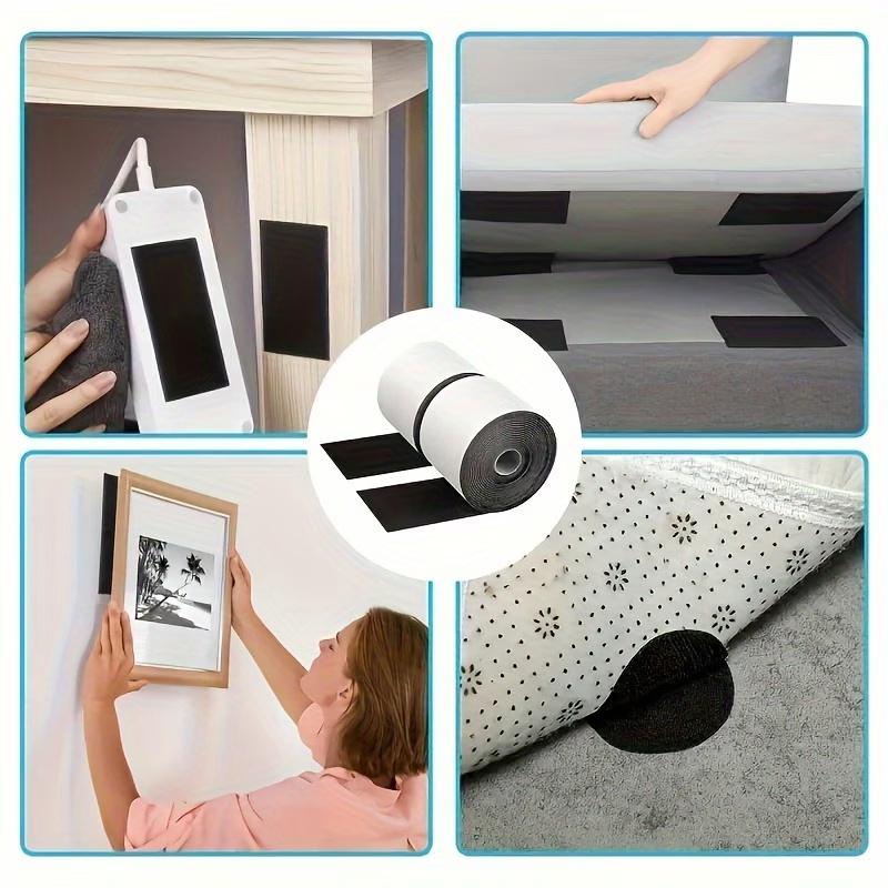 1pc Couch Cushion Non Slip Pads To Keep Couch Cushions from Sliding, Hook and Loop Tape with Adhesive for Smooth Surfaces