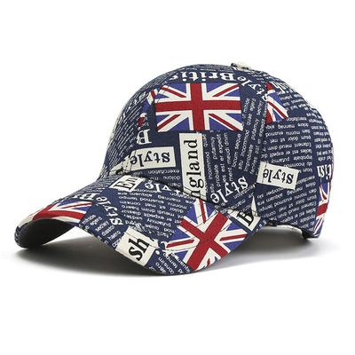 Klassische Englische Flagge Graffiti Damen Baseballkappe Vielseitige Mode Sport Sonnenkappe Hip Hop Kappe Buchstaben Atmungsaktive Sonnenkappe