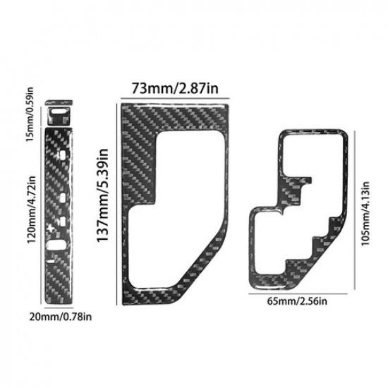 5Pcs For Camry Carbon Fiber Interior Automatic Gear Shift Kit Cover Trim