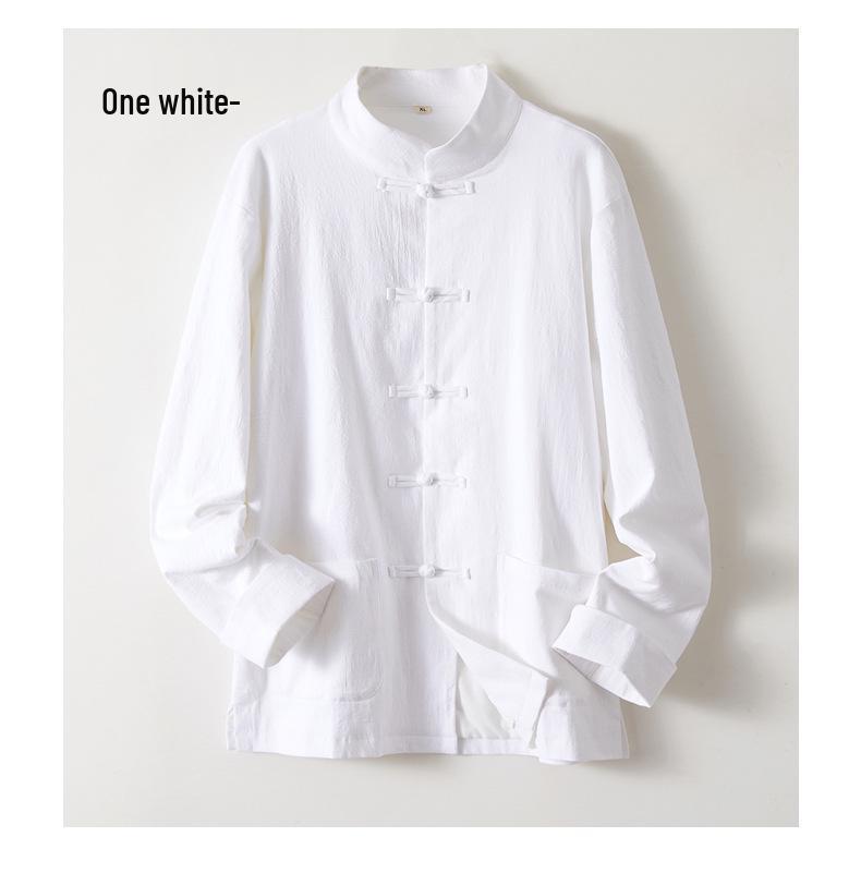 

Unisex Chinese Style Quilted Tang Jacket - Winter Cotton-Padded with Stand Collar, Turned-Up Sleeves, and Frog Buttons XL