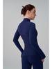 Women's High Neck Spliced Slimming Yoga Jacket with Thumb Holes - Autumn/Winter Thickened Running & Fitness Top