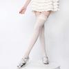 White Velvet Calf-Length Ballet Socks with Lace Trim - Lolita Japanese Style