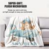 Cute Healing Sky Bear Print Fleece Throw Blanket for Adult Quality Super Soft Warm Universal Blanket for Travel Office Home