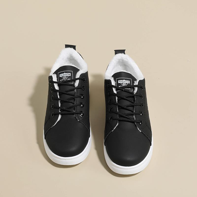 Winter-Baumwollschuhe dicke Sohle Samt verdickt warm Lederoberfläche warm lässig wasserdicht rutschfest Studenten Outdoor Schneestiefel