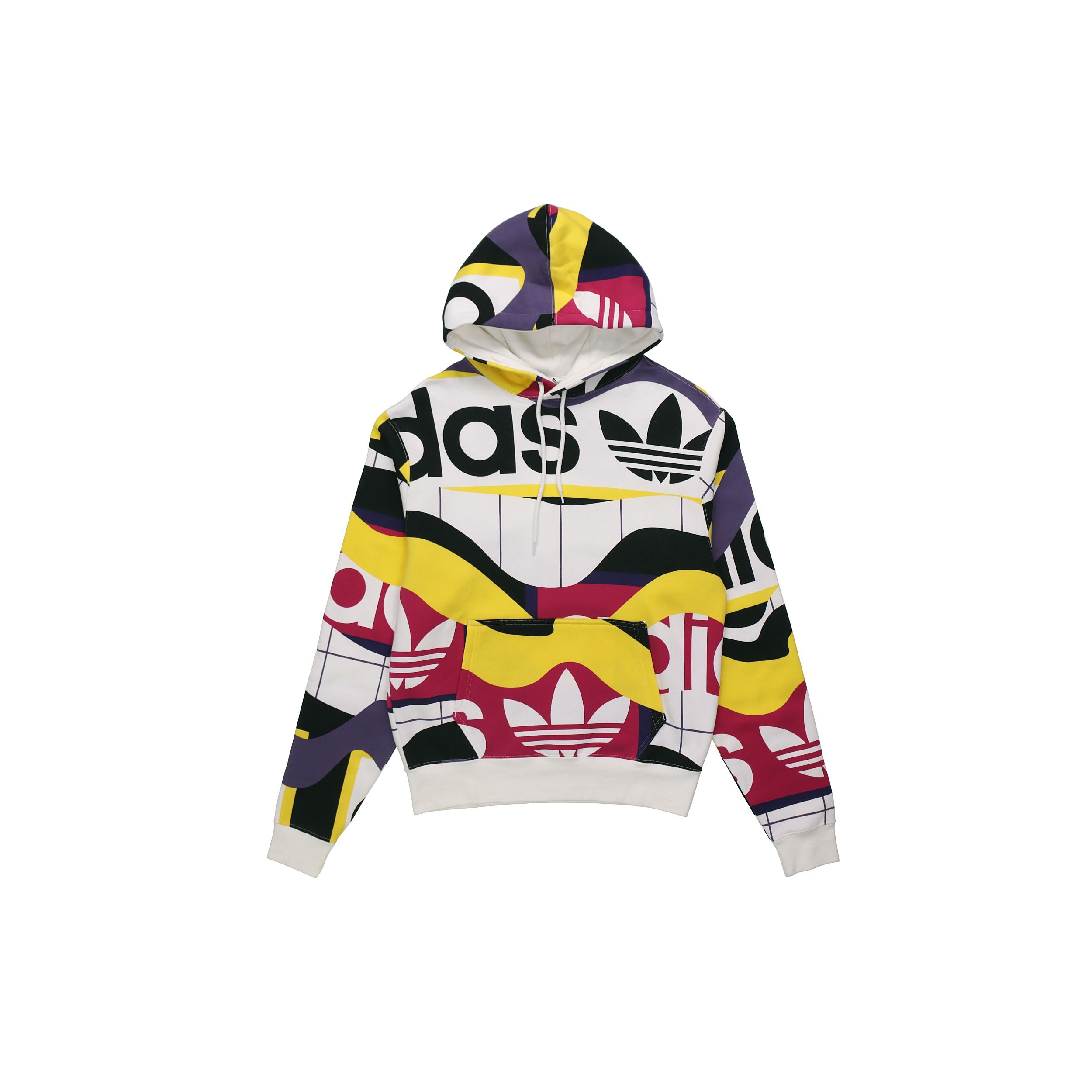 Adidas Originals CATALOG AOP HDY Allover Print Pullover Hoodie White Multicolor Men FM1566 XS