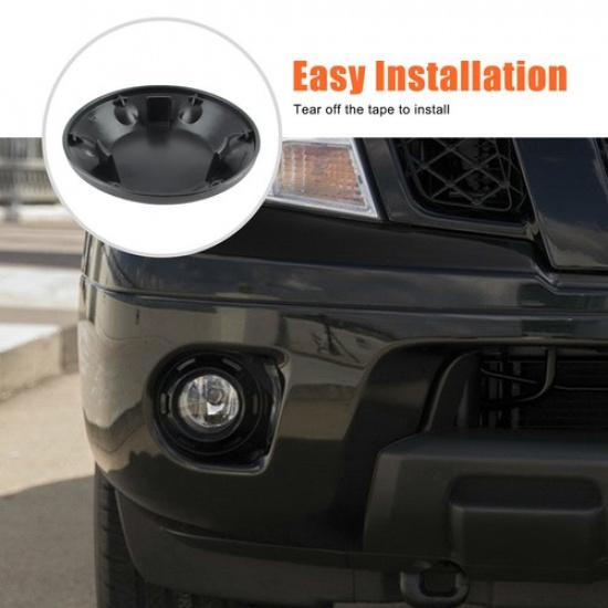 Black Front Bumper Fog Light Lamp Cover Right=Left For Nissan Frontier D40 13-21