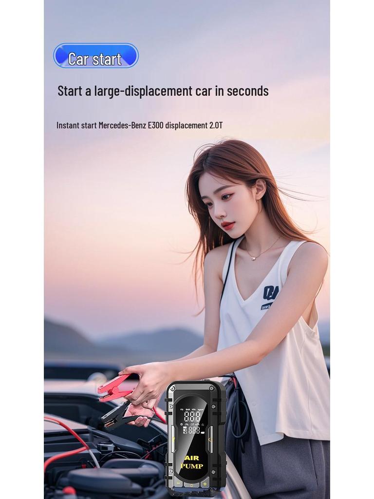 Tragbarer Multifunktions-Auto-Starthilfe mit Luftpumpe