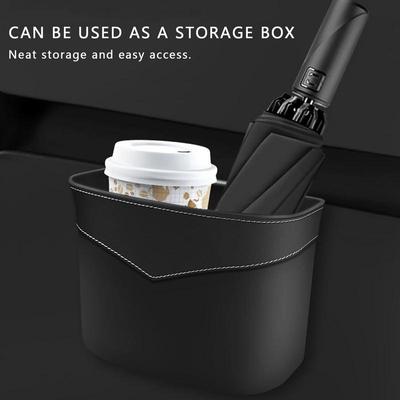 Space Saving Trash Bin With Back Clip Multifunctional Car Seat Back Storage Box Car Trash Can Storage Bucket Auto Accessories