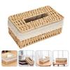 Japanese Style Rattan Woven Tissue Box Rectangular Napkin Box Simple Napkin Holder  Tea Table