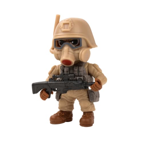 Doyusha Deformed Plastic Model Series Military U-05 Submarine with Combatant Figure (Blue) Pre-Colored Plastic Model DPM-SbM-1