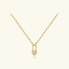 Sterlingsilber Quadrat Herz Vorhängeschloss Halskette Damen Tropfen Schlüssel Liebe Choker Luxus Hochzeitsschmuck Kristall