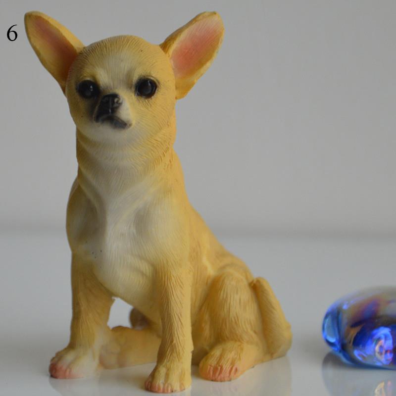Mini Cute Vivid Dog Figurine Home Decor Simulation Mini Dog Model Miniature Dog Living Room Desktop Ornament Bonsai Decoration