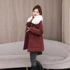 Herbst Winter Verdicken Warmer Parka Damen Lässig Einfarbig Große Tasche Locker Kurze Jacken Oberbekleidung