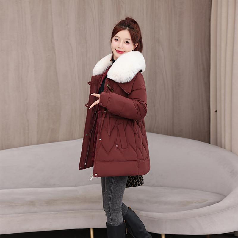Herbst Winter Verdicken Warmer Parka Damen Lässig Einfarbig Große Tasche Locker Kurze Jacken Oberbekleidung