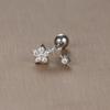 Gold Stainless Steel Earrings with Zircon Studs - Creative and Elegant Design