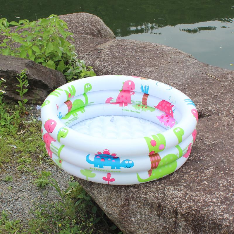 Dinosaur Printed Round Inflatable Swimming Pool Kids Inflatable Water Toy For Backyard Garden Water Park Summer Outdoor Play