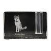 Akita, Akita Inu - Pen Stand, Crystal Organiser with Dog Photo, Unique Desk Decoration by Art-Dog Brand