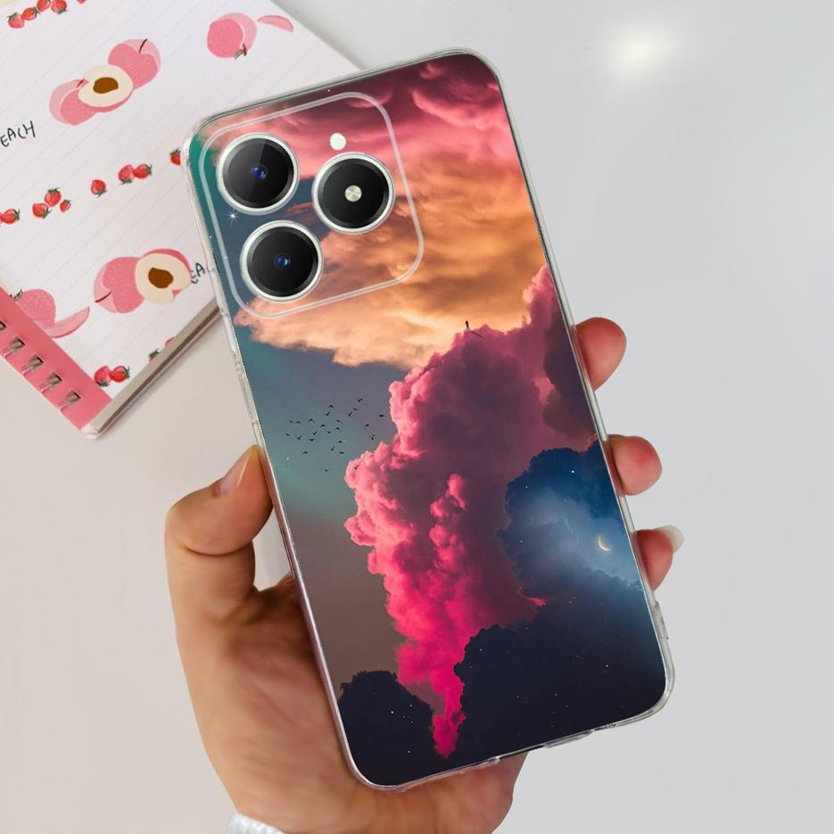 Für Realme C61 Hülle Realme C63 Niedliche Katzen-Cartoon-Bemalte Abdeckung Weiche Silikon-Handyhülle Für Realme C61 RealmeC61 RealmeC63 Fundas