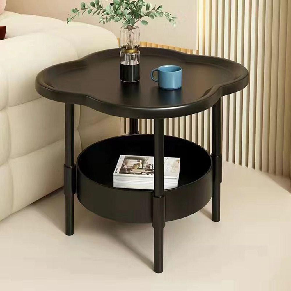 Samll Side Table Plastic Bedside Table Modern End Table for Living Room