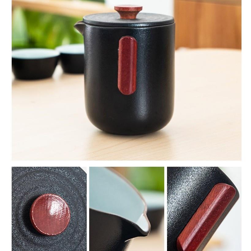 Portable Tea Set Small Bag Ceramic Quick Tea Cup One Pot Four Cups Tea Brewing Pot