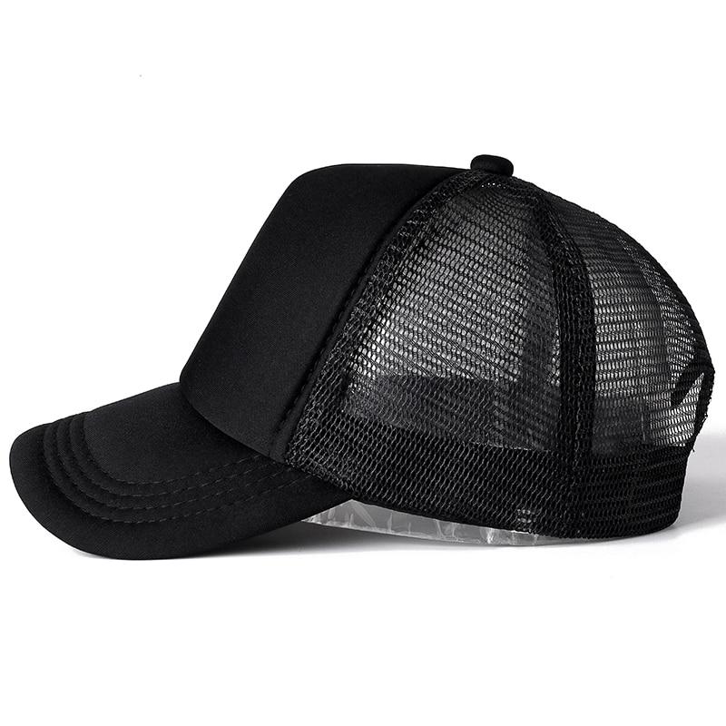 Czapka unisex Casual Plain Mesh Baseball Cap Regulowane czapki typu snapback dla kobiet mężczyzn Hip Hop Trucker Cap