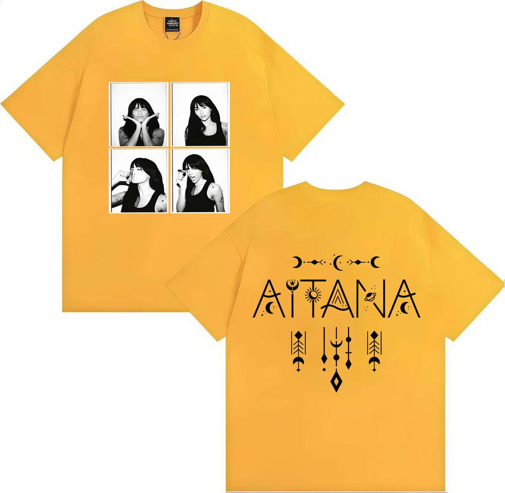 Trendy Aitana Graphics TShirt Men Women Pop Double Sided Print Summer Streetwear Cotton T Shirt Casual Tops Fans Gift Streetwear
