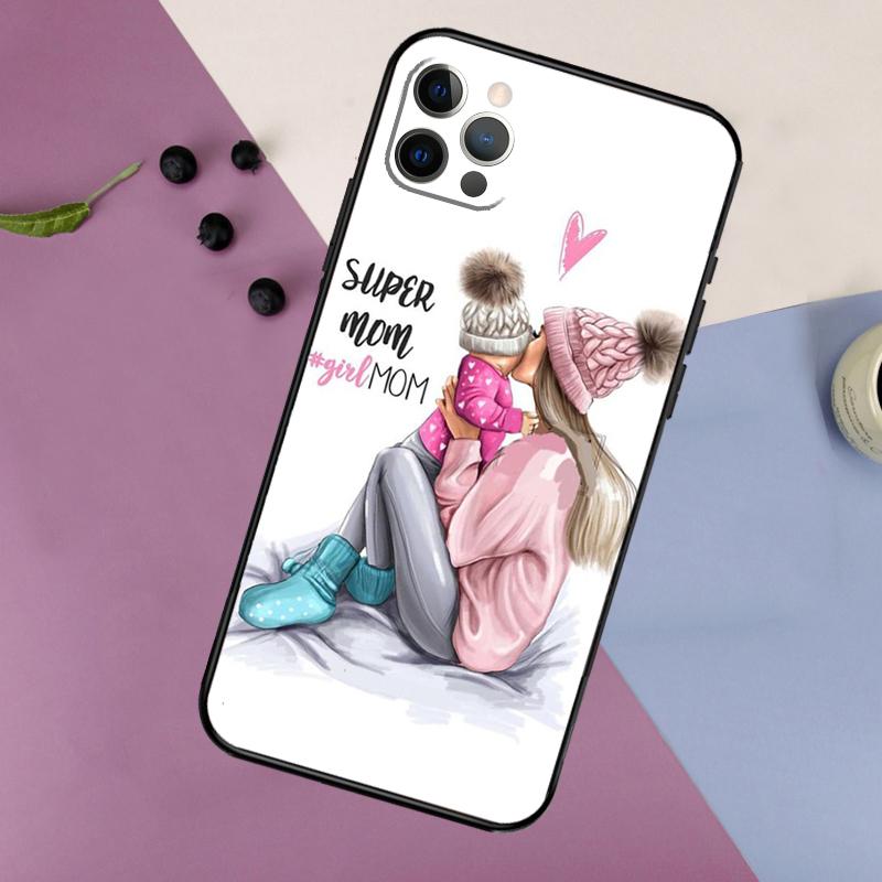 Baby Mom Daughter Girl Son Dad Phone Case For iPhone 16 15 14 13 12 11 17 Pro Max 13 mini 16 Plus 16e 17 Air Bumper Cover