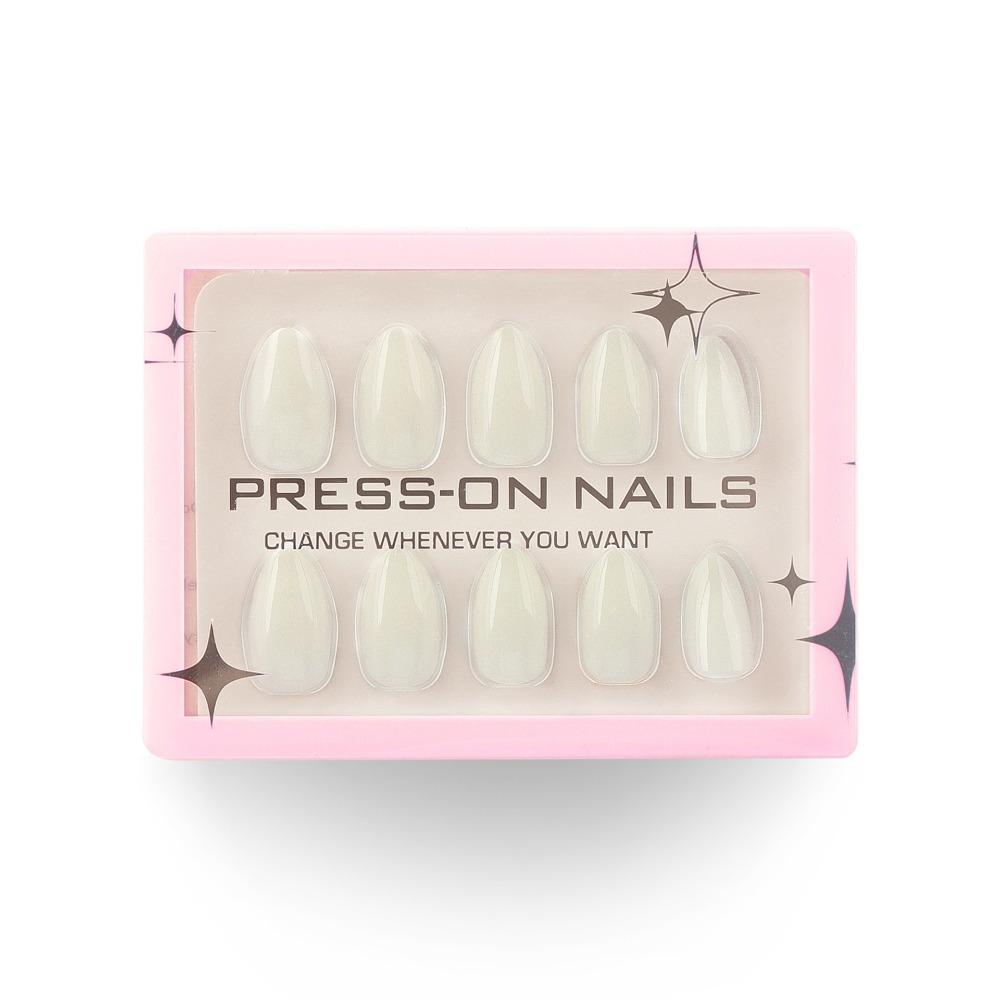 

Simple Fake Nails Long Almond Nail Tips Manicure False Nails Women GD48