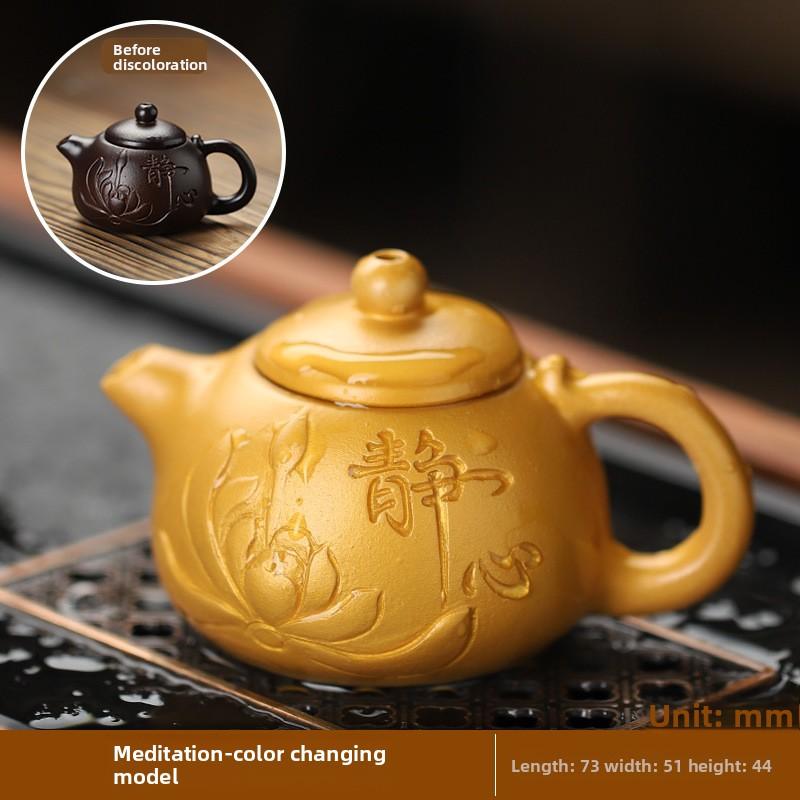 Color-changing Personalized Tea Pet Ornament Creative Small Tea Pet Ornament Mini Fingertip Teapot Decoration Resin Handicrafts