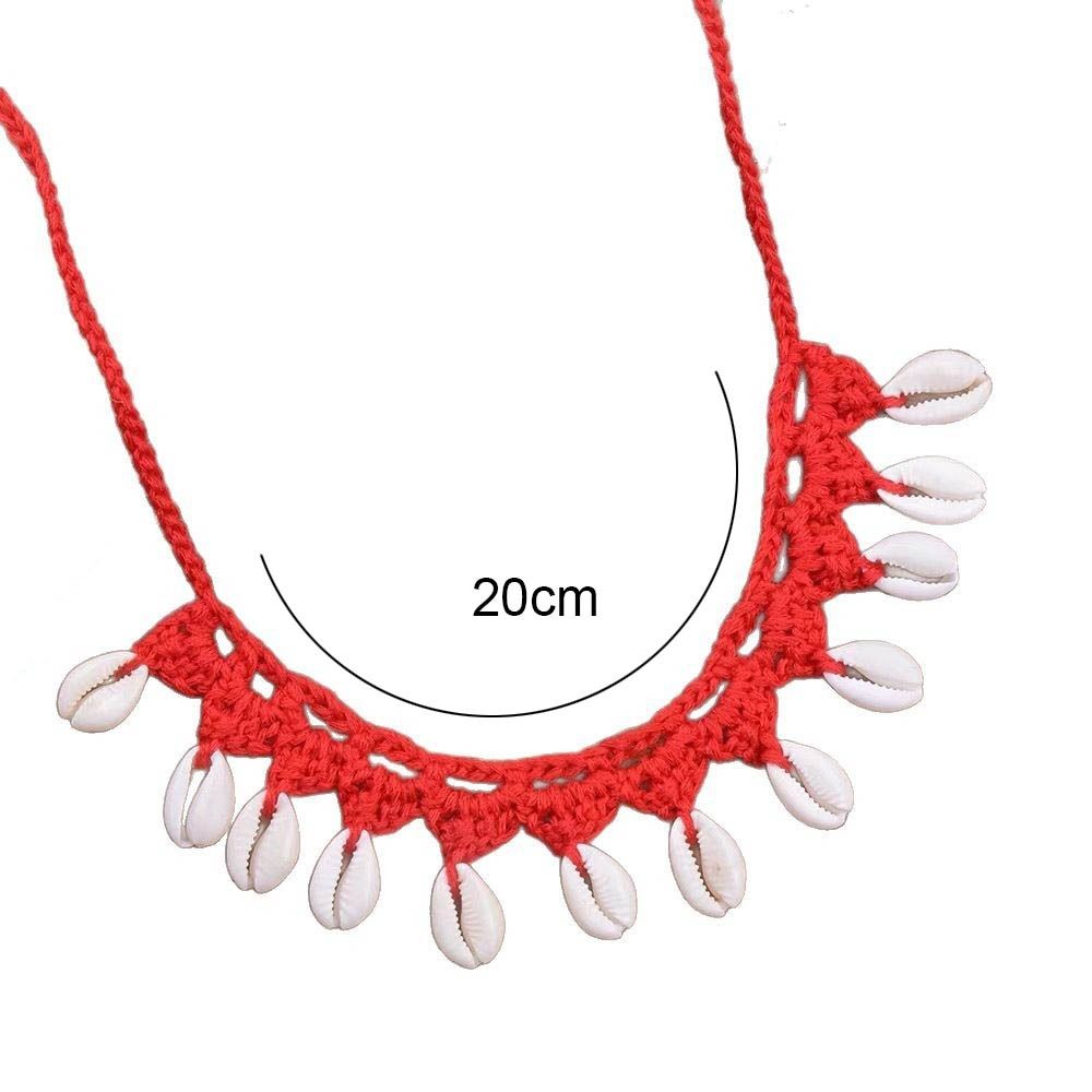 Hand Woven Beach Necklaces Rope Rope Choker Elegant Shell Necklace