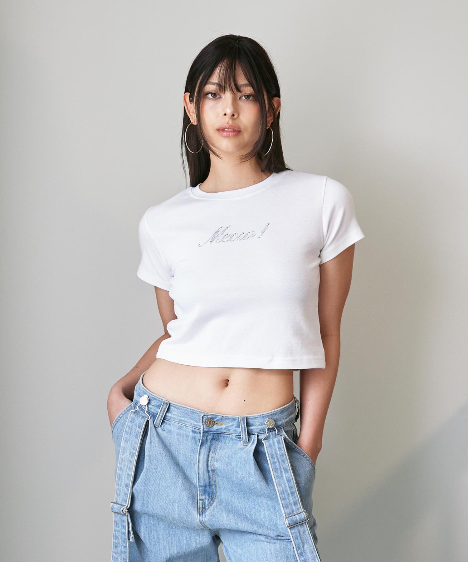Poyeong Meow! Tee Crop White White/Free