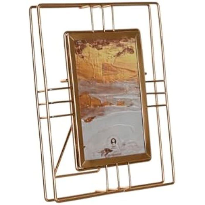 Cadre Photo - HOME ESPRIT - Métal Doré - 17,5 X 22,5 Cm - Multicolore - Lot De 12