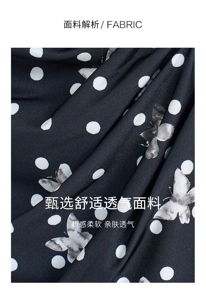 V-neck printed twisted waistband bubble sleeve T-shirt for women in 2026 summer, slim fit and stretchy commuting top