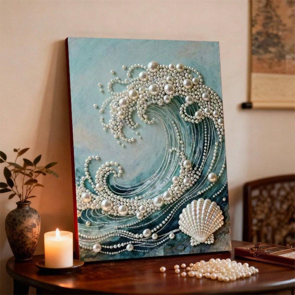 Flower Pearl Beads Painting Sea Decorative Painting DIY Painting Material Pack Wall Decor