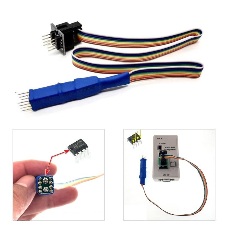 DIP8 Direct Insertion Chip Probe Wire 8Pin 2.54mm Air Conditioner E-side Burning for Data Transfer Programming