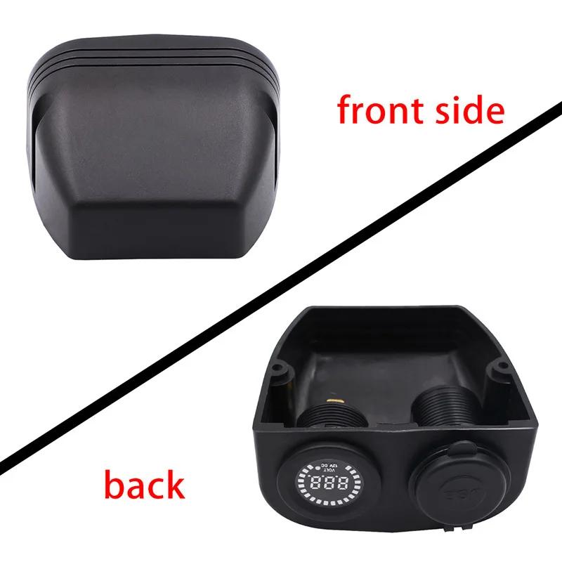4,2 EIN Dual USB Auto Ladegerät Bunte Voltmeter Display Mit 2 Löcher Wasserdicht Zelt Basis Adapter Für Auto Motorrad marine Boot