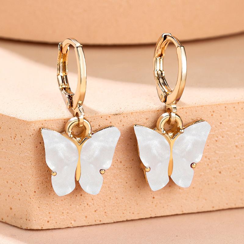 SHEIN butterfly earrings, summer temperament super fairy butterfly earrings, ear buckles ins wind color