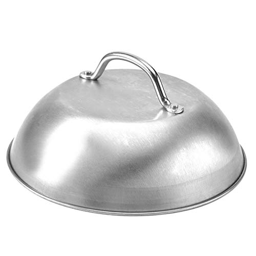 Dovhmoh Stainless Steel Steak Cover Thickening Western Restaurant Western Food Cover Hand Handle Steak Cover Hemispherical Cover