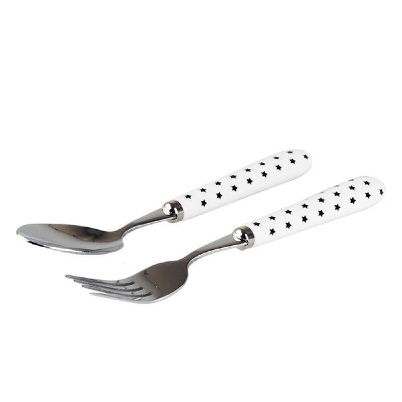 Black Star Spoon 1P Fork 1P SET