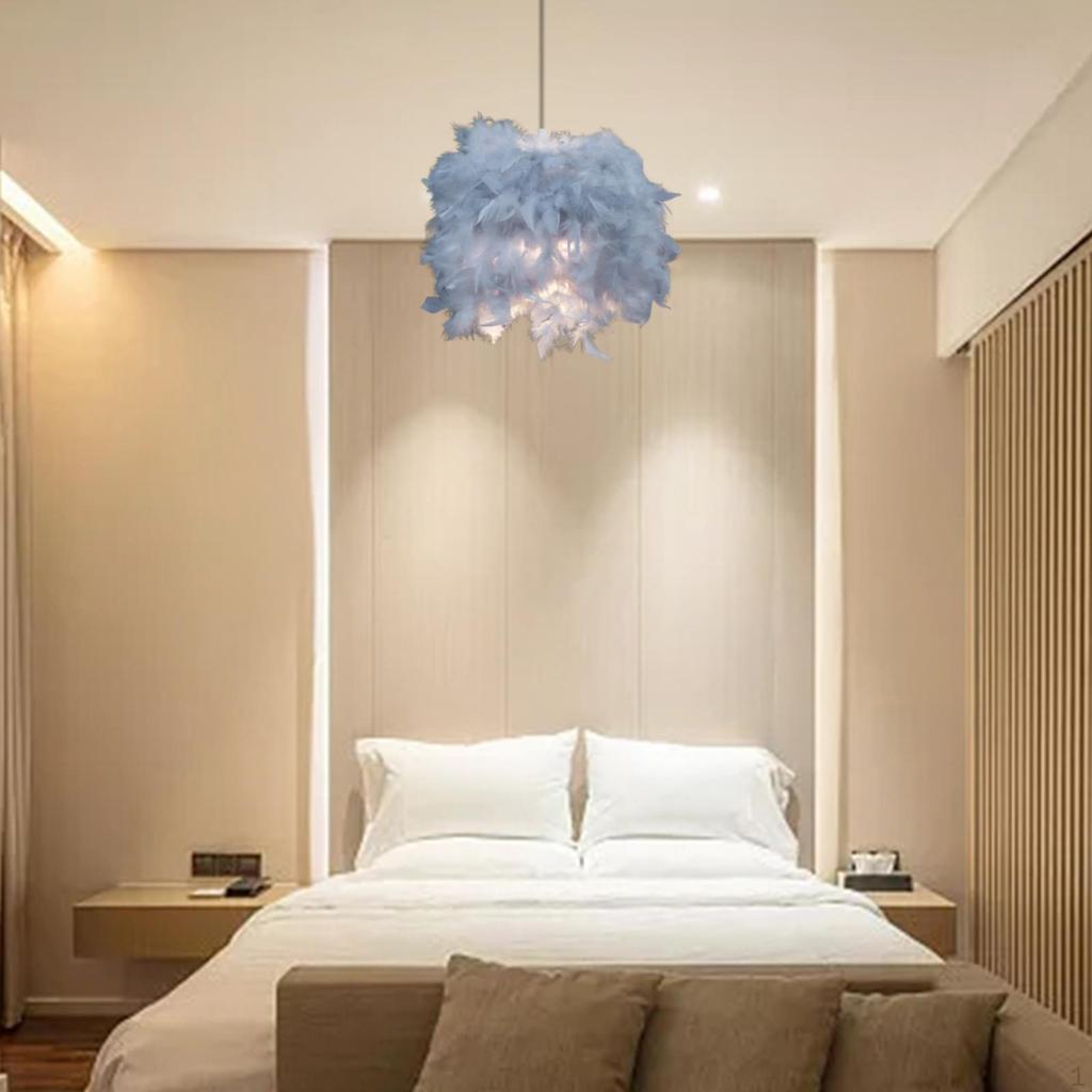 Elegant Feather Lamp Shade for Modern Home Decor