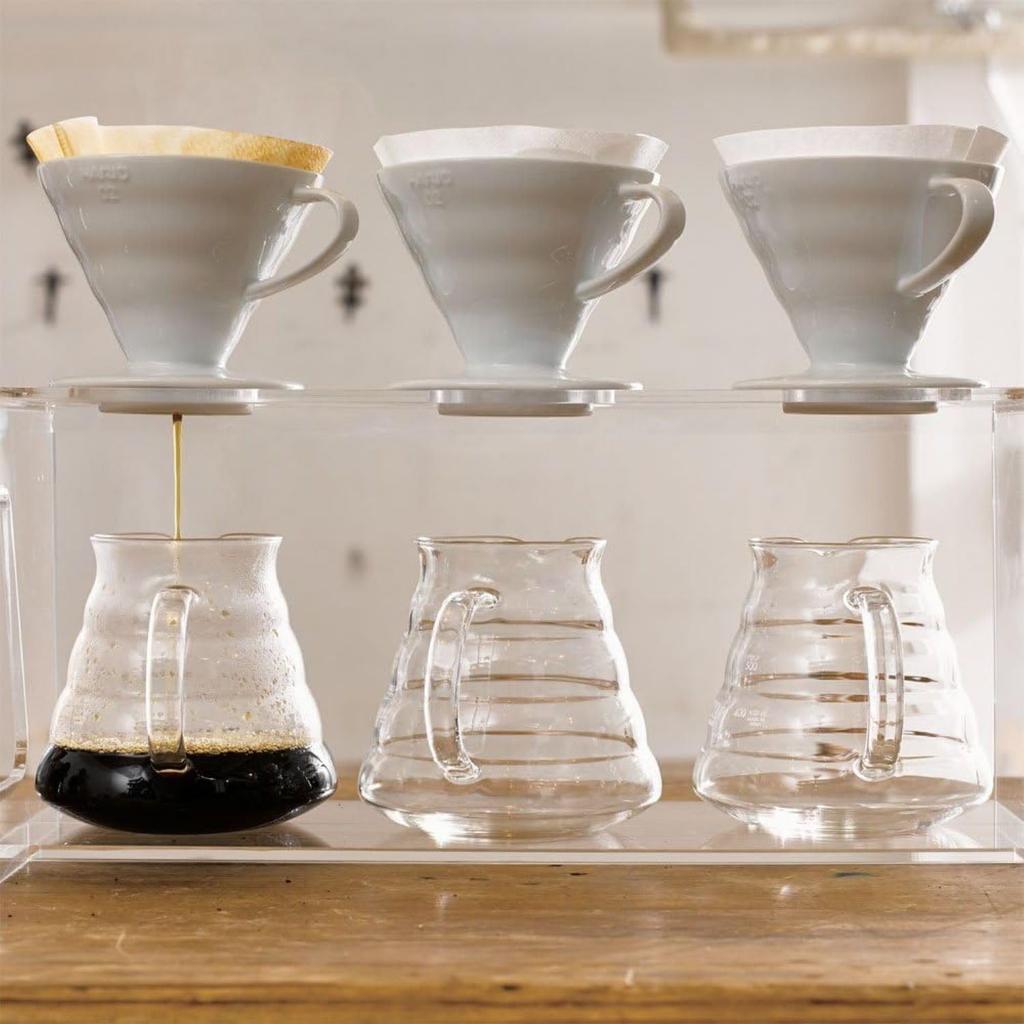 HARIO V60 Dripper 01 Made in Pour-Over Ceramic, 1-2 cups, 200ml, White, Japan, VDC-01W