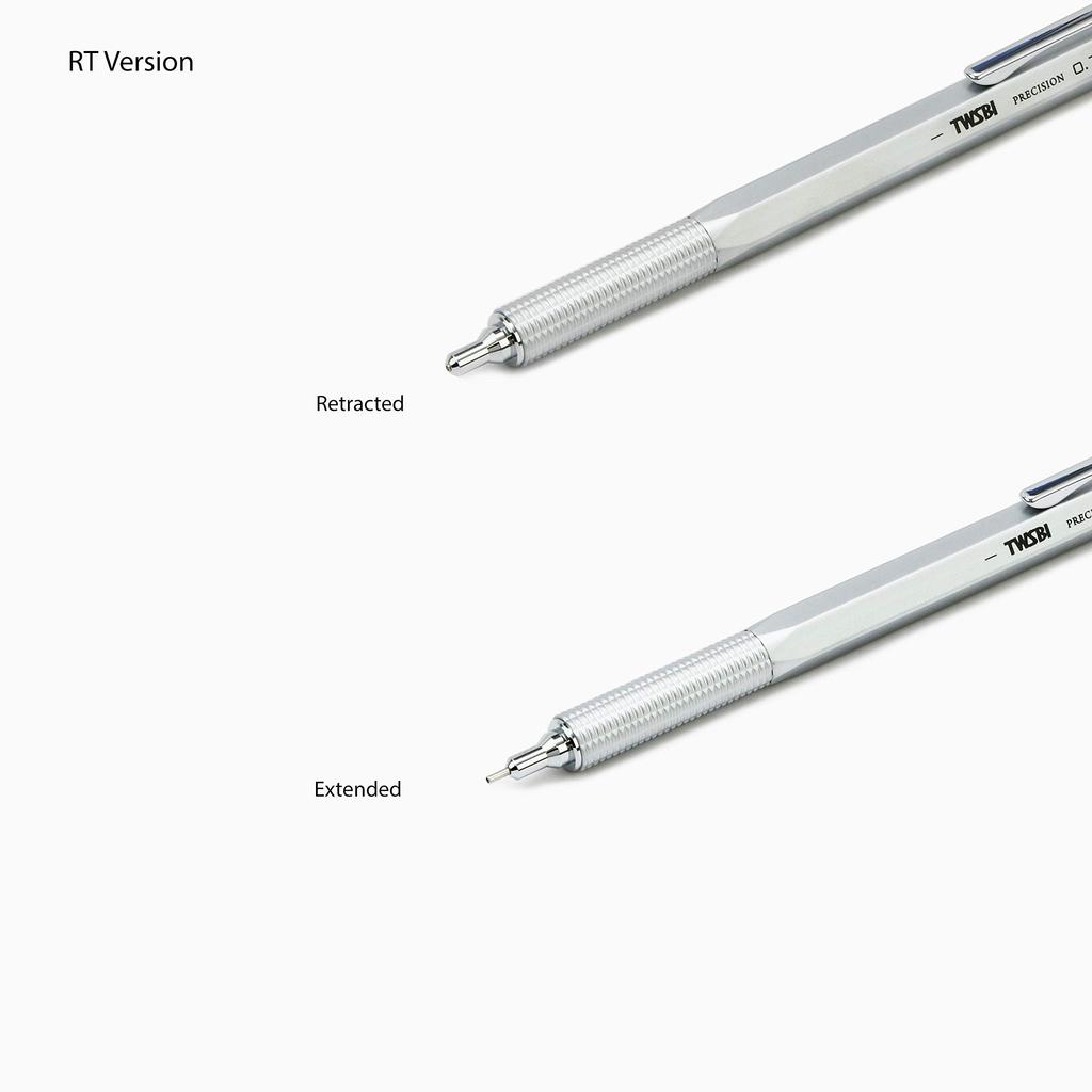 TWSBI Precision Mechanical Retractable Tip Pencil, Black, 0.7mm,