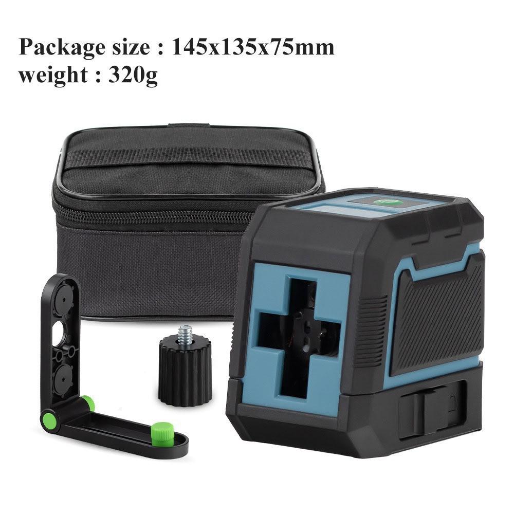 Compact 2-Line Green Laser Level - High-Precision Infrared Portable Line Projector with Auto Leveling.