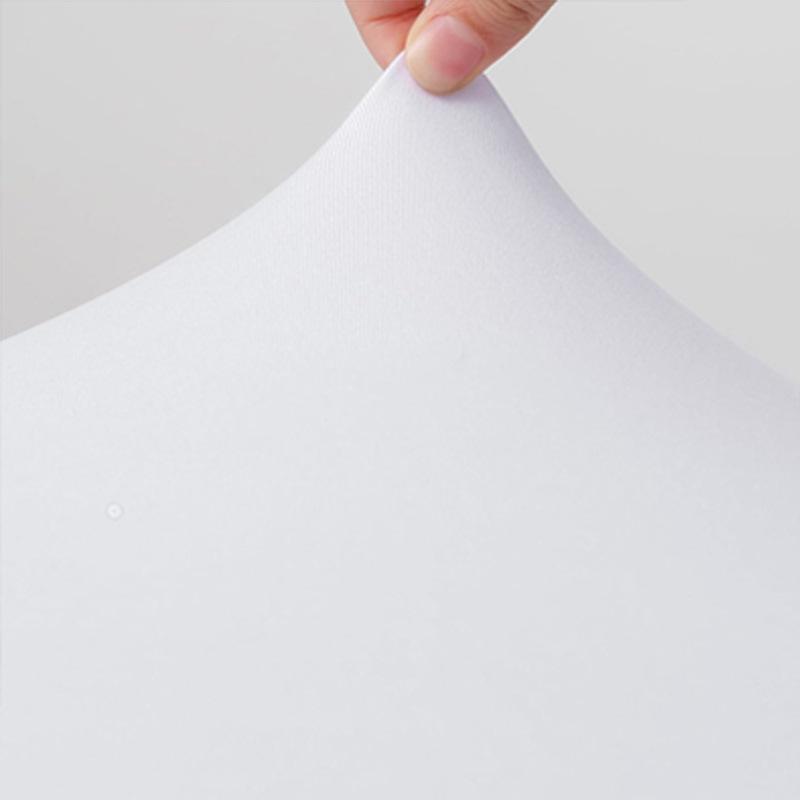 Elegant Milk Silk Round Tablecloth - Luxurious Light Feel & Elastic Fit, White Ins Style