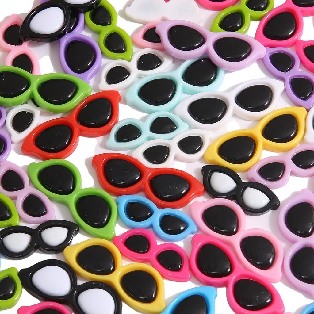 10 Buc. Acrilic Drăguț Cool Circular Ochelari Accesorii DIY