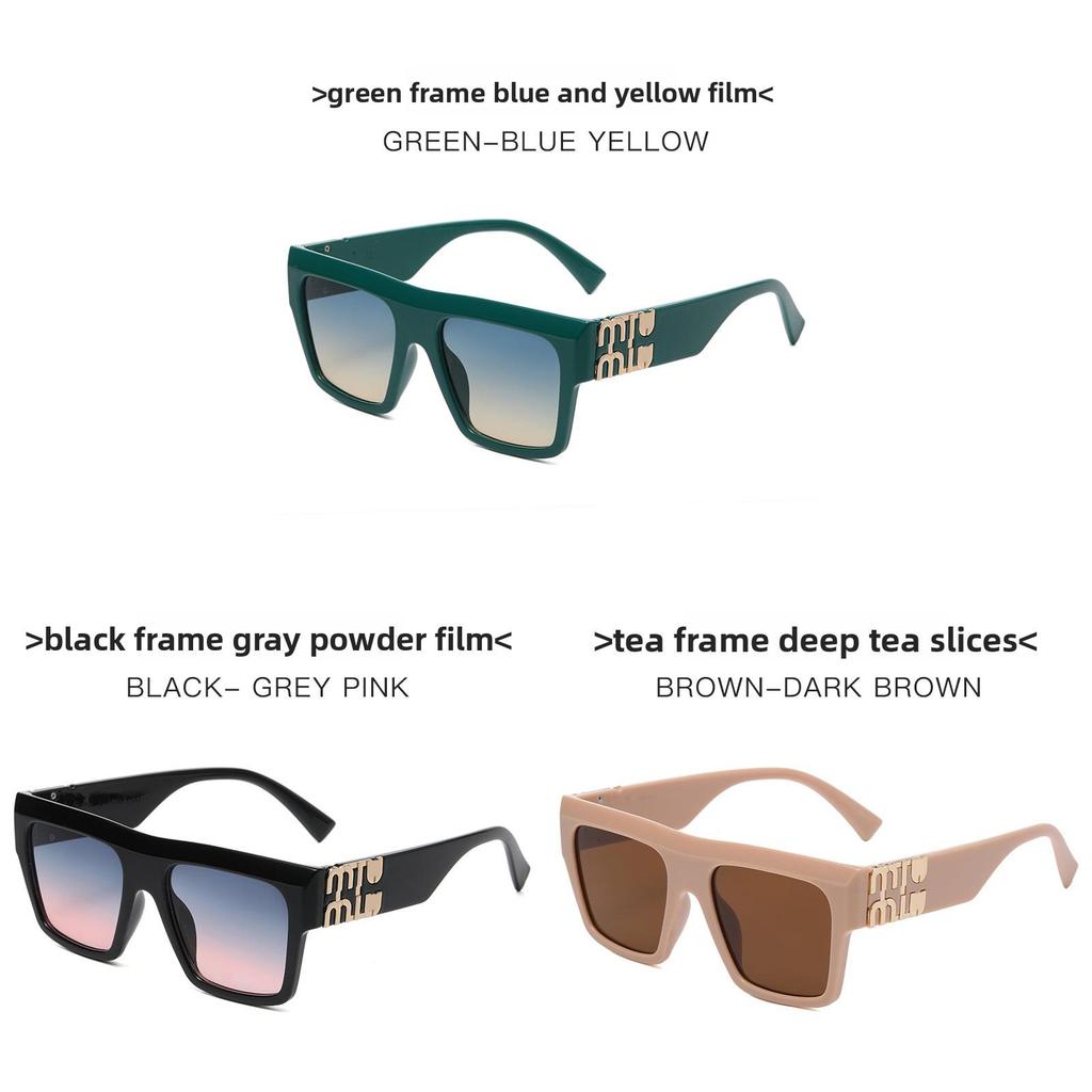 M Letter Square Sunglasses For Women Summer Fashion Uv400 Protective Eyewear For Travel And Beach